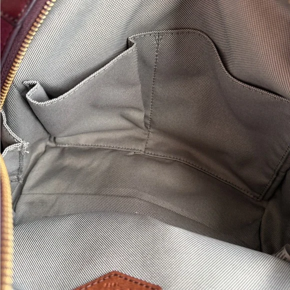 Fossil Rachel Red Oxblood Leather Small Satchel Handbag - Picture 9 of 10